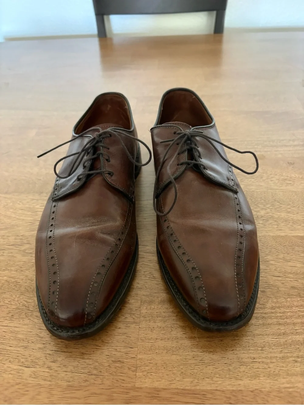 Allen Edmonds‎ Wendell Brown Bicycle Toe Oxfords Men’s 10.5 D Leather Old Money